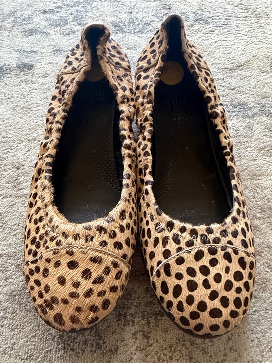 Fitflop Shoes - FIT FLOP Leopard Print Women's Ballet Flats - Tan and Black Sz 8 EU 39